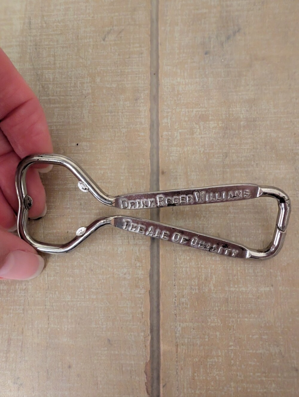 RARE! Vintage Vaughan 1930s Roger Williams Ale Bottle Opener